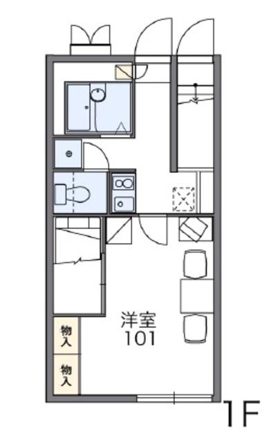 レオパレス新発田西I(1K/1階)の間取り写真