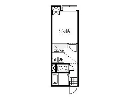 クレシェンテ(ワンルーム/2階)の間取り写真