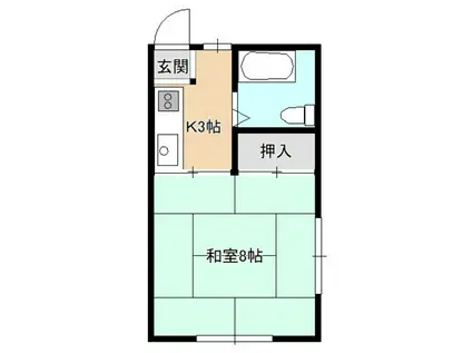 レイトンハウス(1K/1階)の間取り写真