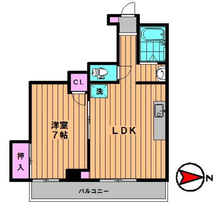 村木ビル本所(1LDK/4階)の間取り写真
