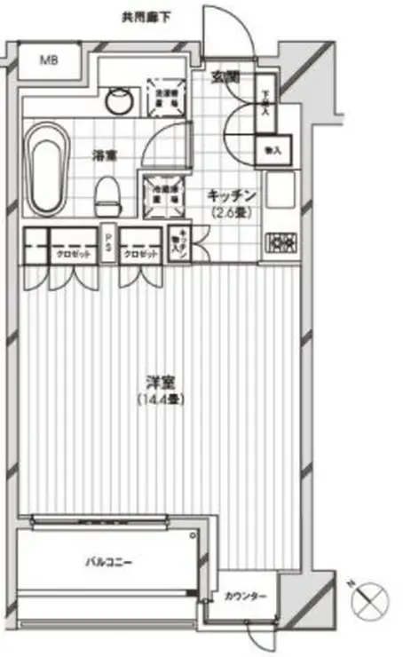 カスタリア銀座 12階階 間取り