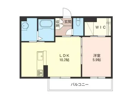 エスペランサIII(1LDK/1階)の間取り写真