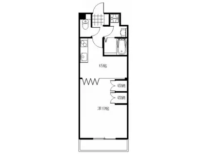 ルネス五日市(1K/1階)の間取り写真