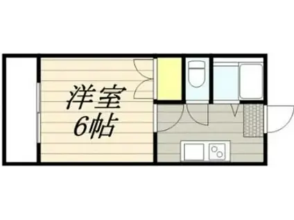 PLイースト梅満町(1K/3階)の間取り写真