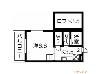 シャトーセルリアンMORIYAMA(1K/1階)の間取り写真