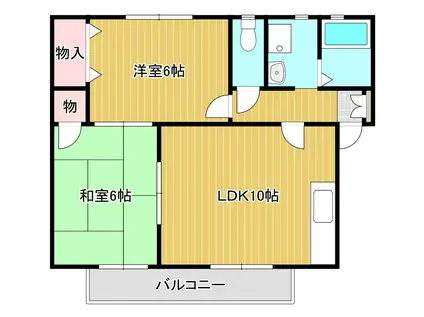 ウインズ21(2LDK/2階)の間取り写真