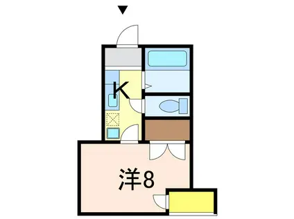 MODELIST希望が丘(1K/2階)の間取り写真