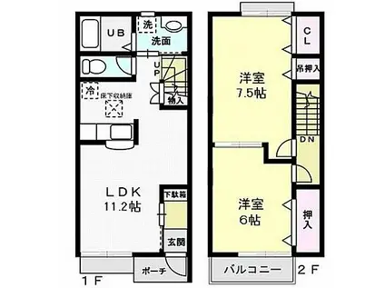FAMILIA II(2LDK/1階)の間取り写真