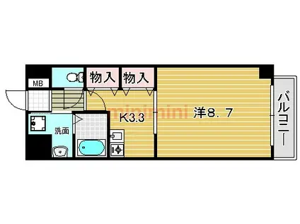 MAEKAWA ビル(1DK/6階)の間取り写真