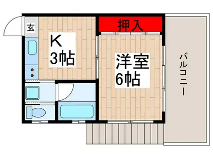 松本マンション東日暮里(1K/2階)の間取り写真