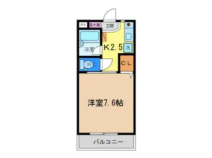 アメニティ・ロード(1K/3階)の間取り写真