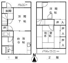 メゾンルピナス(3DK/1階)の間取り写真