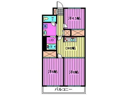 柳屋ビル(3DK/2階)の間取り写真