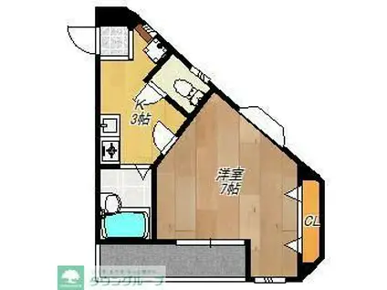 アスタリスク日吉(1K/2階)の間取り写真