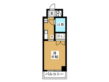 ポルタオーレア(1K/5階)の間取り写真