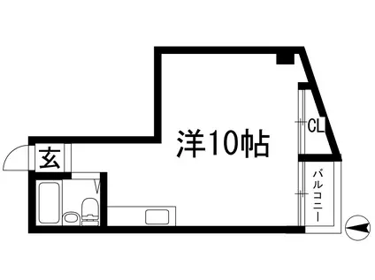 パークプラザビル池田(ワンルーム/4階)の間取り写真