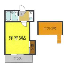 グリーンヒルズ神和(ワンルーム/2階)の間取り写真