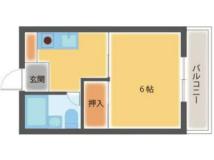 プレアール恵我之荘(1K/1階)の間取り写真