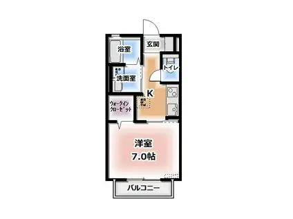 ラ・ルーチェ(1K/1階)の間取り写真