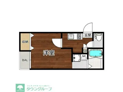 エスペランツァ(1K/1階)の間取り写真