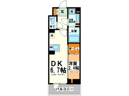 アーバンパーク高井戸(1DK/3階)の間取り写真