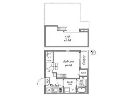 ハーモニーテラス神田町(ワンルーム/1階)の間取り写真