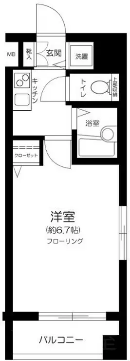プレール・ドゥーク水天宮 7階階 間取り
