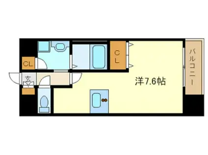 プレサンス名古屋STATIONビーフレックス(1K/3階)の間取り写真