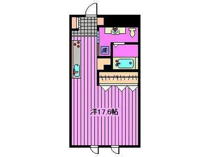 ゼルコヴァ(ワンルーム/2階)の間取り写真