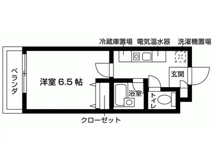 HARMONIE(1K/5階)の間取り写真