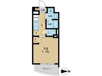 プライムアーバン西大島(1K/18階)の間取り写真