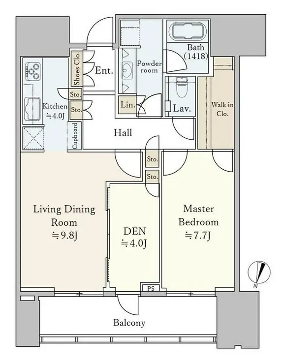 赤坂タワーレジデンスTop of the Hill 17階階 間取り
