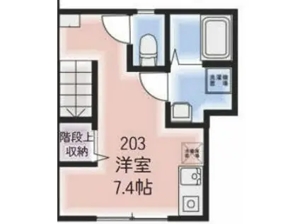 セラヴィ(ワンルーム/2階)の間取り写真