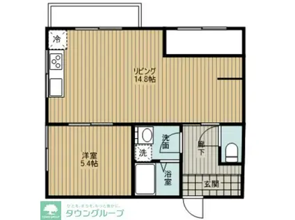 KOMAPIA(1LDK/2階)の間取り写真