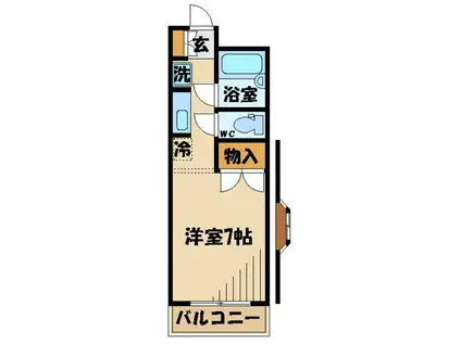 ジュネスメゾンA(1K/1階)の間取り写真