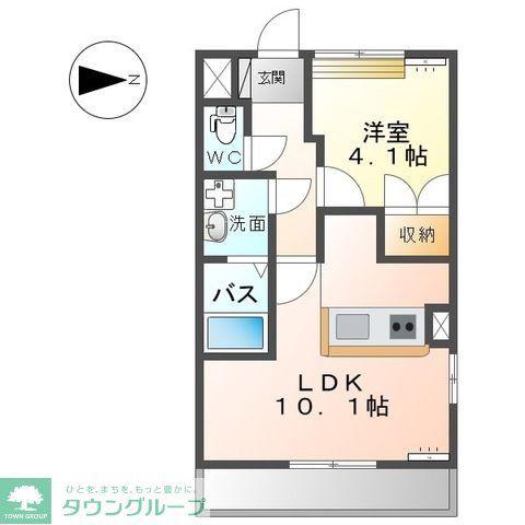 フォレストヴィラ(1LDK/1階)の間取り写真
