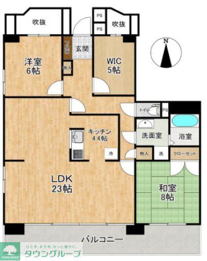 メゾンドール萩(2SLDK/6階)の間取り写真
