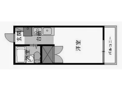 スターハイツ(1K/2階)の間取り写真
