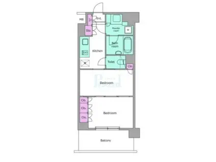 レジディア池袋(2K/4階)の間取り写真