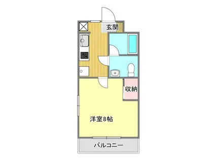グリーンハイツ楊子II(1K/3階)の間取り写真