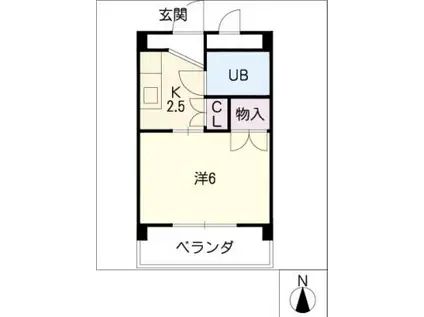 サンライフ堂坂 A(1K/1階)の間取り写真