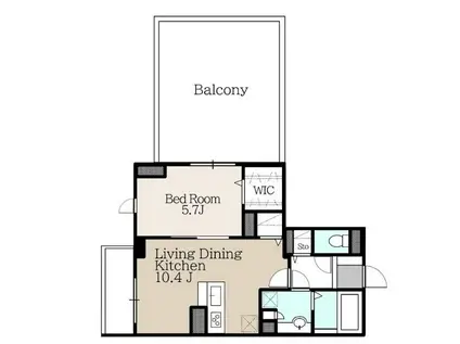 AZADENJO(1LDK/4階)の間取り写真