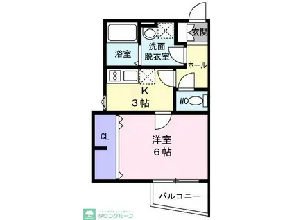 メゾン志麻(1K/2階)の間取り写真