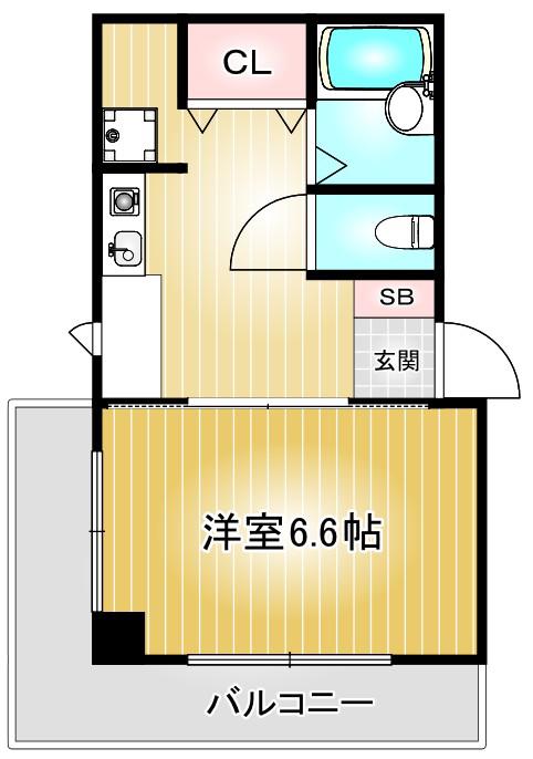 VILLAGE CHIYODA(1K/6階)の間取り写真