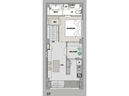 BESPORK APARTMENT 武蔵小山(1LDK/3階)の間取り写真