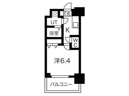 ジアコスモ大阪イーストゲート(1K/10階)の間取り写真
