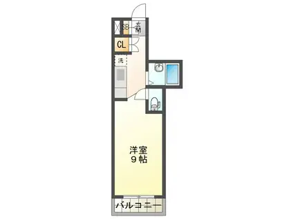 アストラルハイツ(1K/4階)の間取り写真