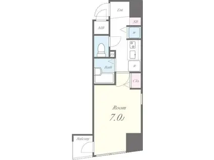 ライフシティ八幡(1K/3階)の間取り写真