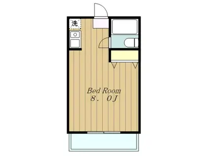 ロイヤルハイム(ワンルーム/1階)の間取り写真