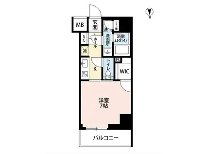 プレール・ドゥーク菊川駅前(1K/10階)の間取り写真